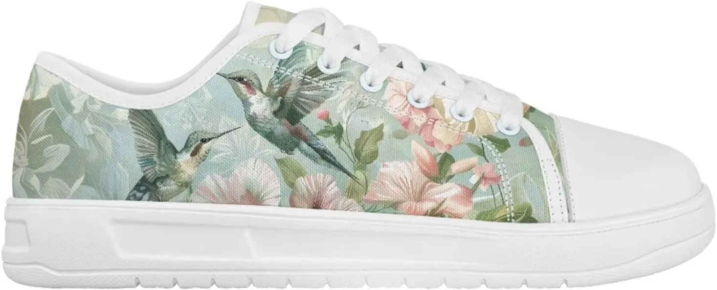 Canvas Sneaker for Women Lace Up Lightweight Casual Shoes Slip On Footwear for Jogging Picnic