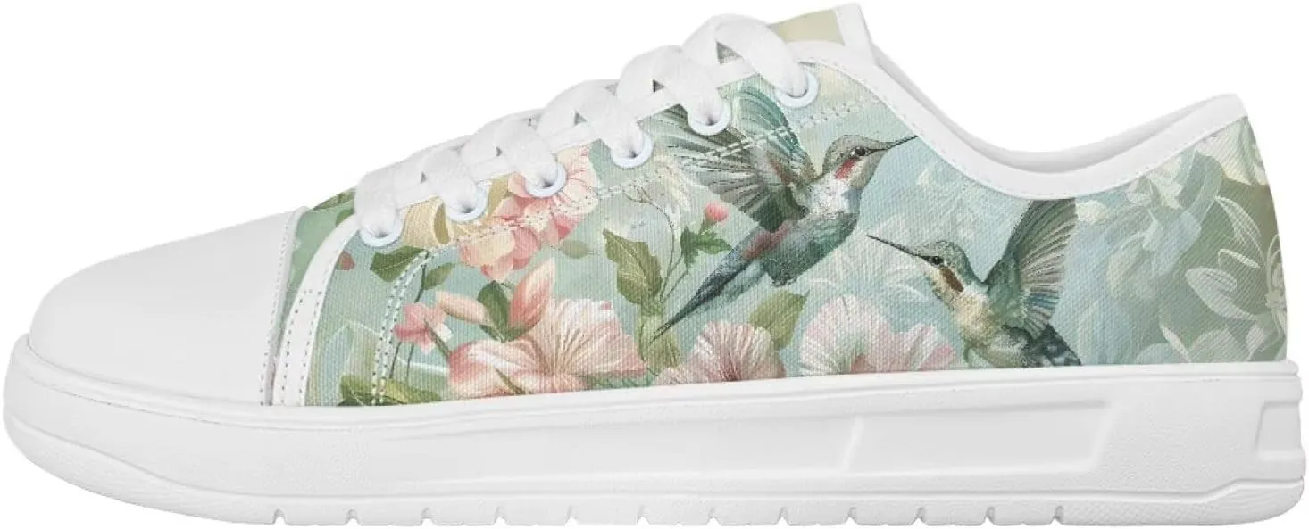 Canvas Sneaker for Women Lace Up Lightweight Casual Shoes Slip On Footwear for Jogging Picnic