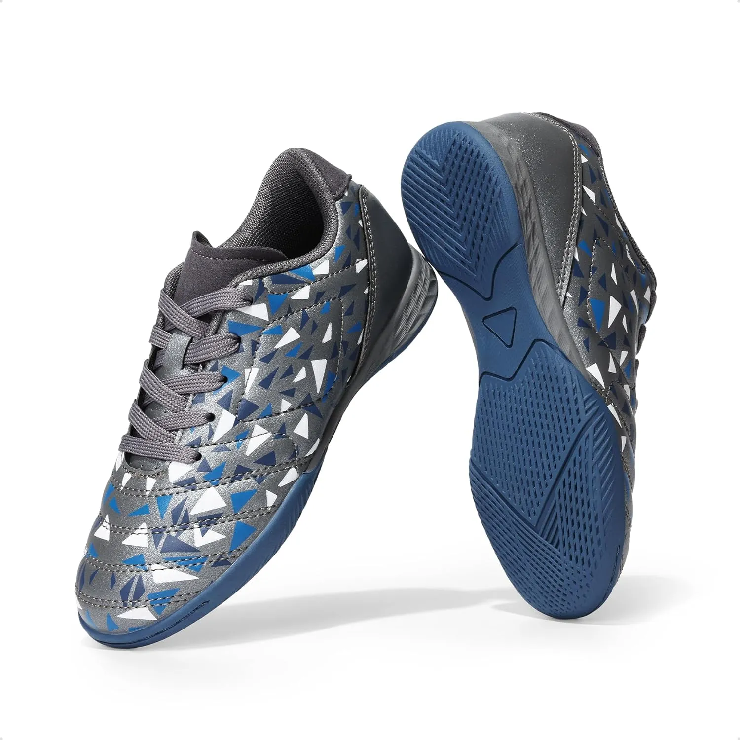 DREAM PAIRS Boys Girls Indoor Sneakers Lace Up Sport Athletic Casual IC Youth Futsal Football Soccer Shoes for Little/Big Kid