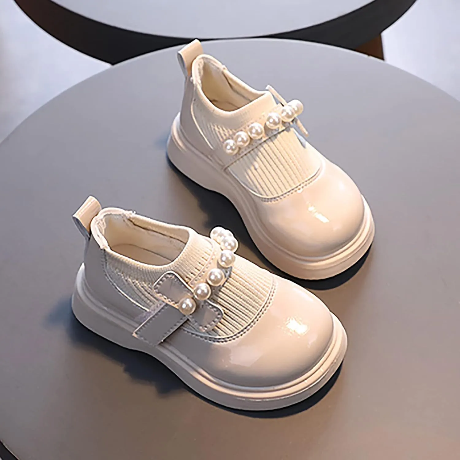 Kid Rain Shoes Girls Toddler Little Kid Big Kid Dress Flat Ballerina Shoe Leather Knitted Baby Girl Boots