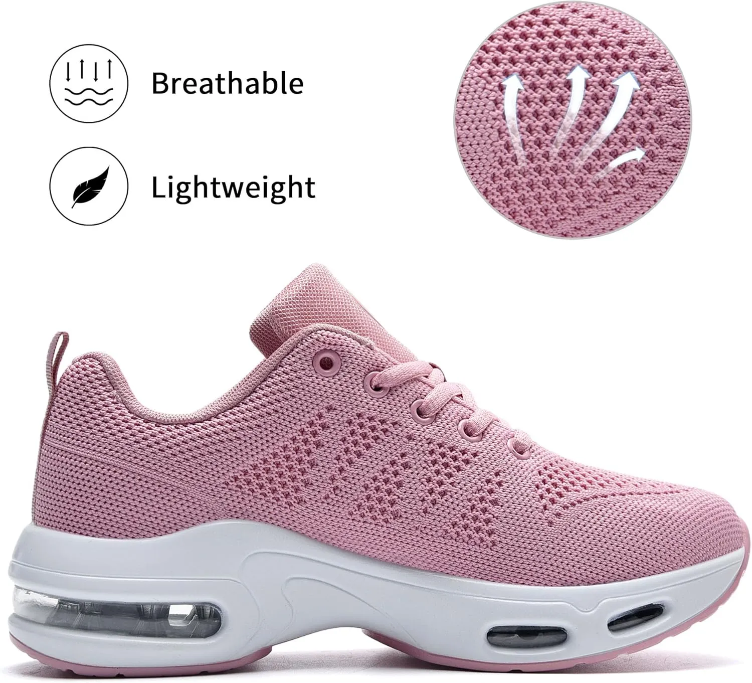 MAFEKE Womens Air Running Shoes Tennis Walking Sneakers Athletic Sport Shoes Lightweight Slip On Footwear for Gym Jogging Size 5.5-11