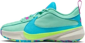 Nike Giannis Freak 5 Big Kids' Basketball Shoes (DZ4486-300, Emerald Rise/Hyper Violet/Lime Blast/Blue Lightning) Size 6