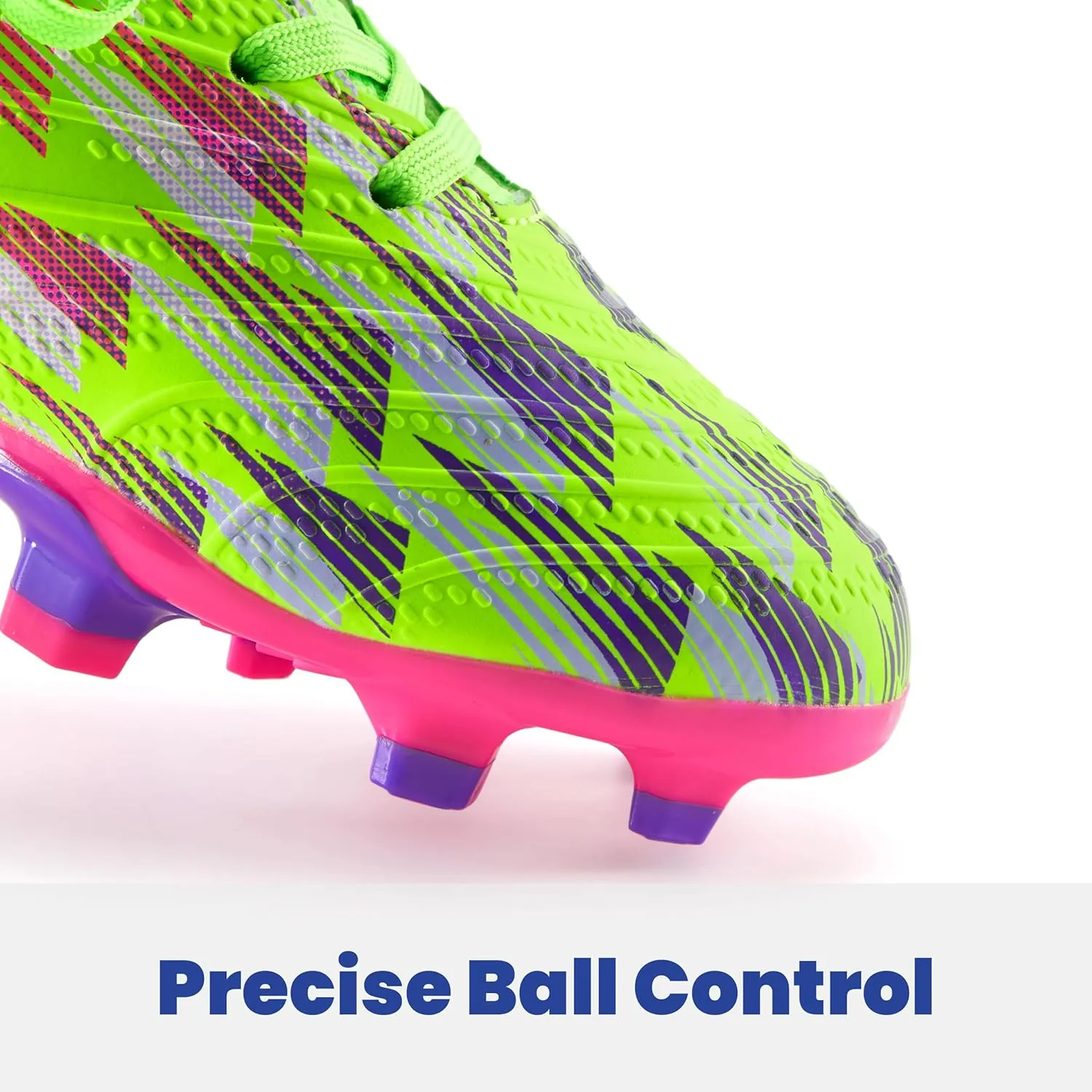 PATPAT Kids Soccer Cleats  High Top Outdoor Firm Ground and Turf Football Training Shoes for Little Big Boys and Girls, Sizes 10-6