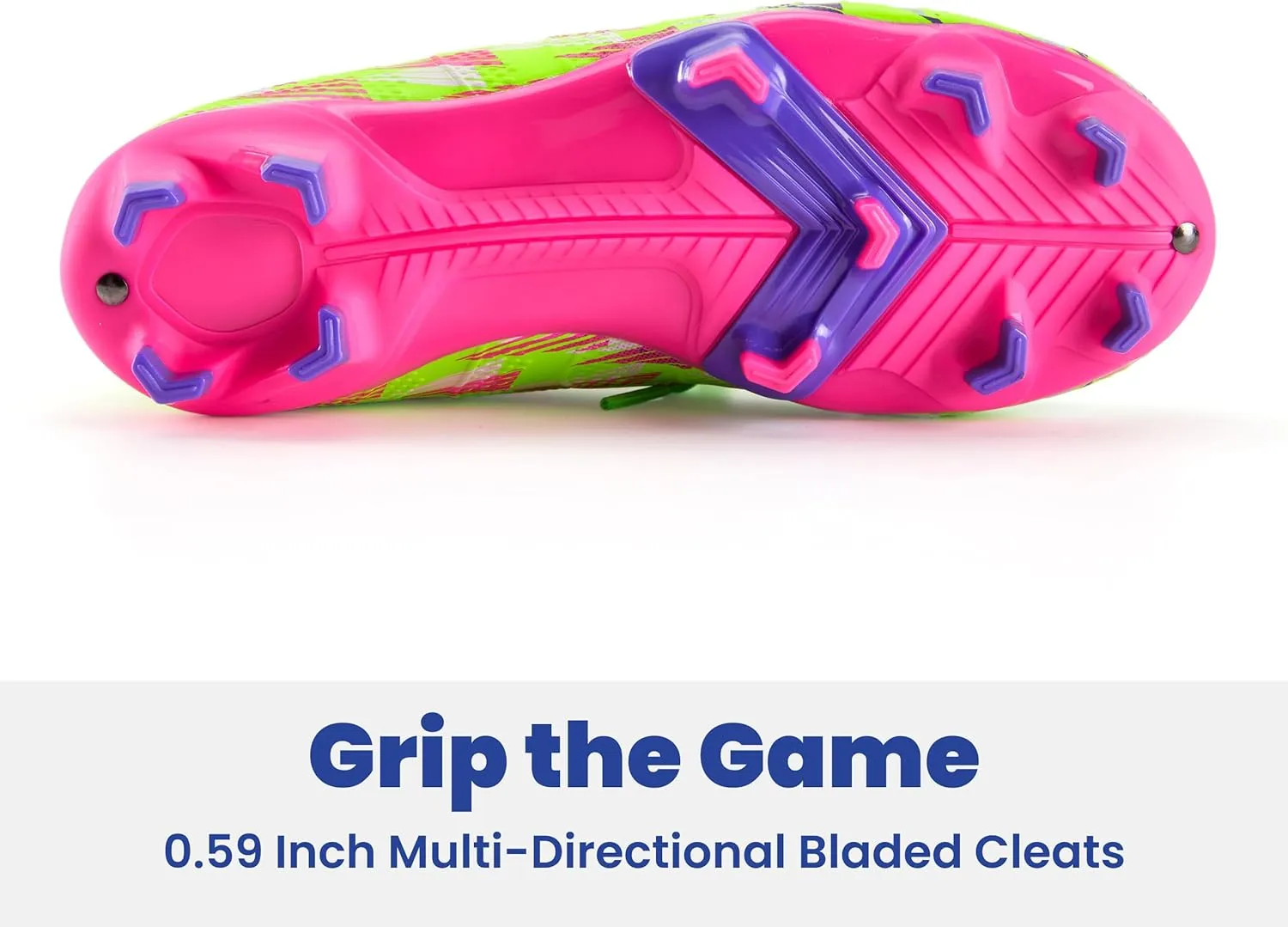 PATPAT Kids Soccer Cleats  High Top Outdoor Firm Ground and Turf Football Training Shoes for Little Big Boys and Girls, Sizes 10-6