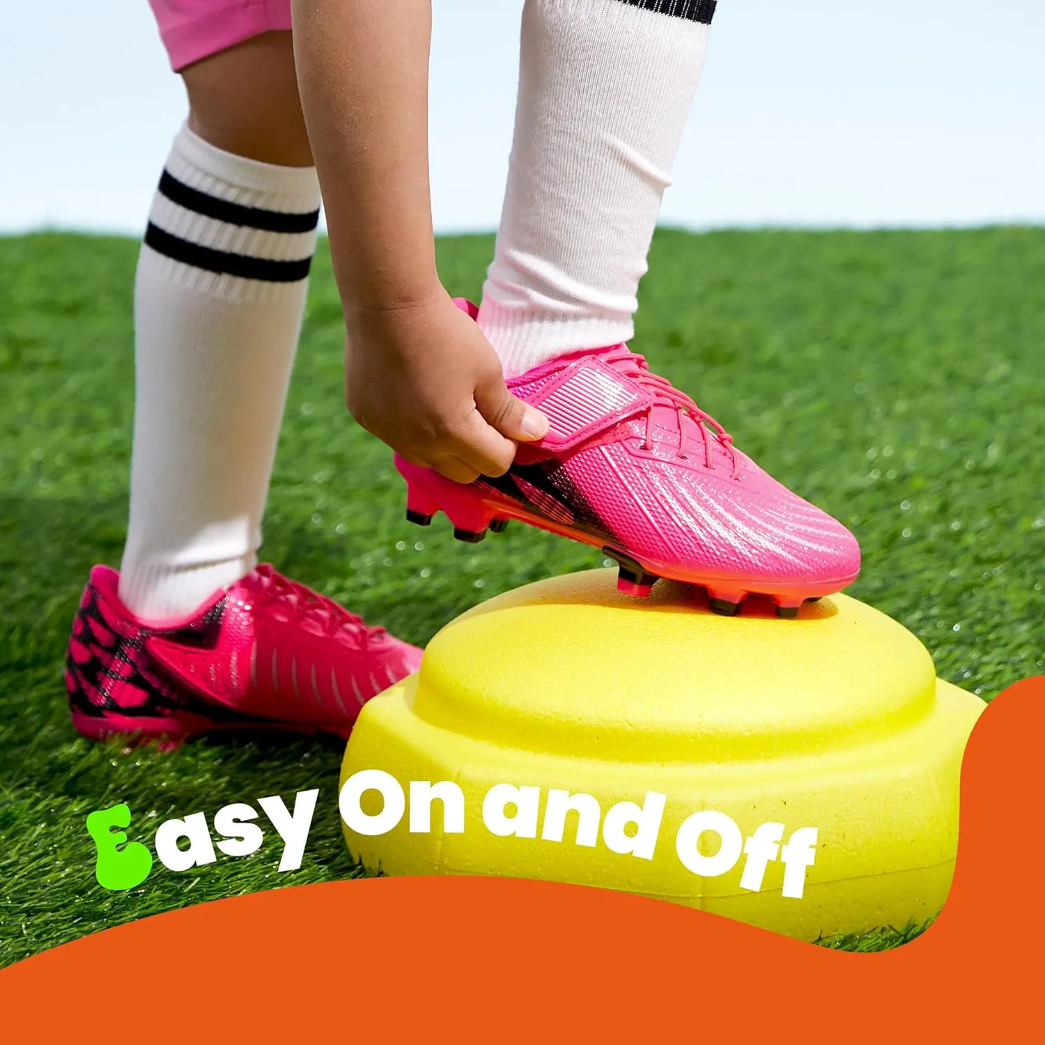 PATPAT Kids Soccer Cleats  Outdoor Firm Ground and Turf Football Training Shoes for Little Big Boys and Girls, Sizes 10-6