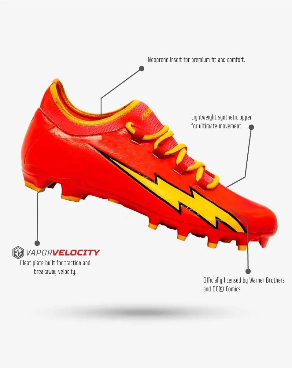 Phenom Elite The Flash Youth Football Cleats - Velocity 2.0 (us_Footwear_Size_System, Adult, Men, Numeric, Medium, Numeric_6_Point_5) Red