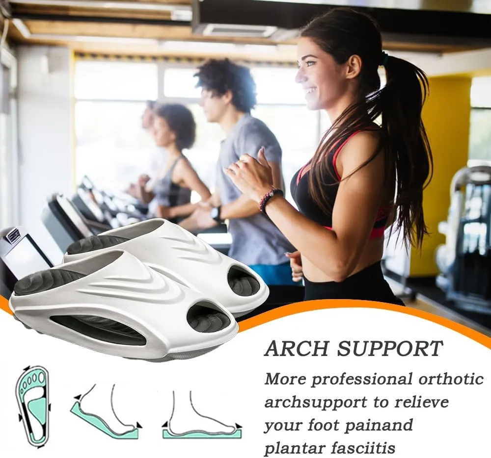 Sports Outdoor Mens Basketball Comfort with Arch Support Sandals Slippers Plantar Fasciitis Relief Sports Recovery Open Toe Slippers