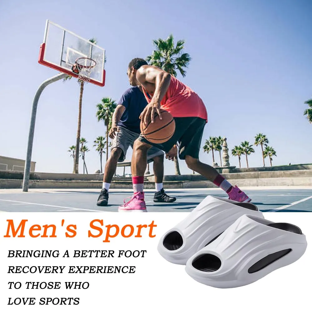 Sports Outdoor Mens Basketball Comfort with Arch Support Sandals Slippers Plantar Fasciitis Relief Sports Recovery Open Toe Slippers