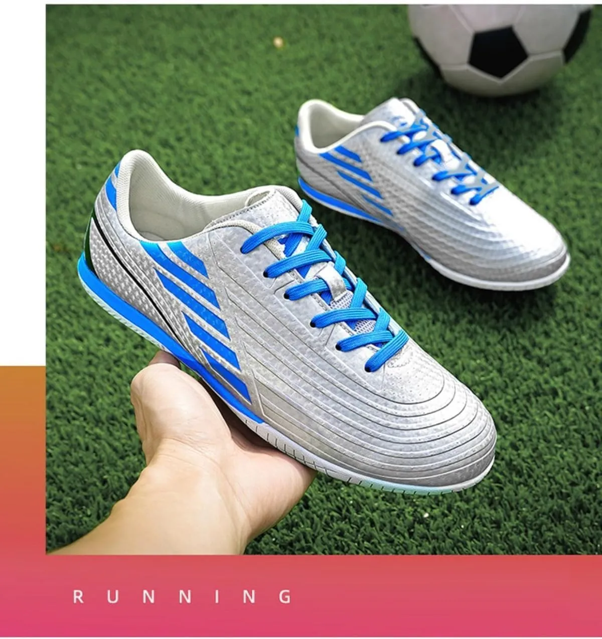 Unisex Professional Soccer Cleats, Firm Ground Outdoor/Indoor Football Shoes for Men and Women, Youth Training Sneakers