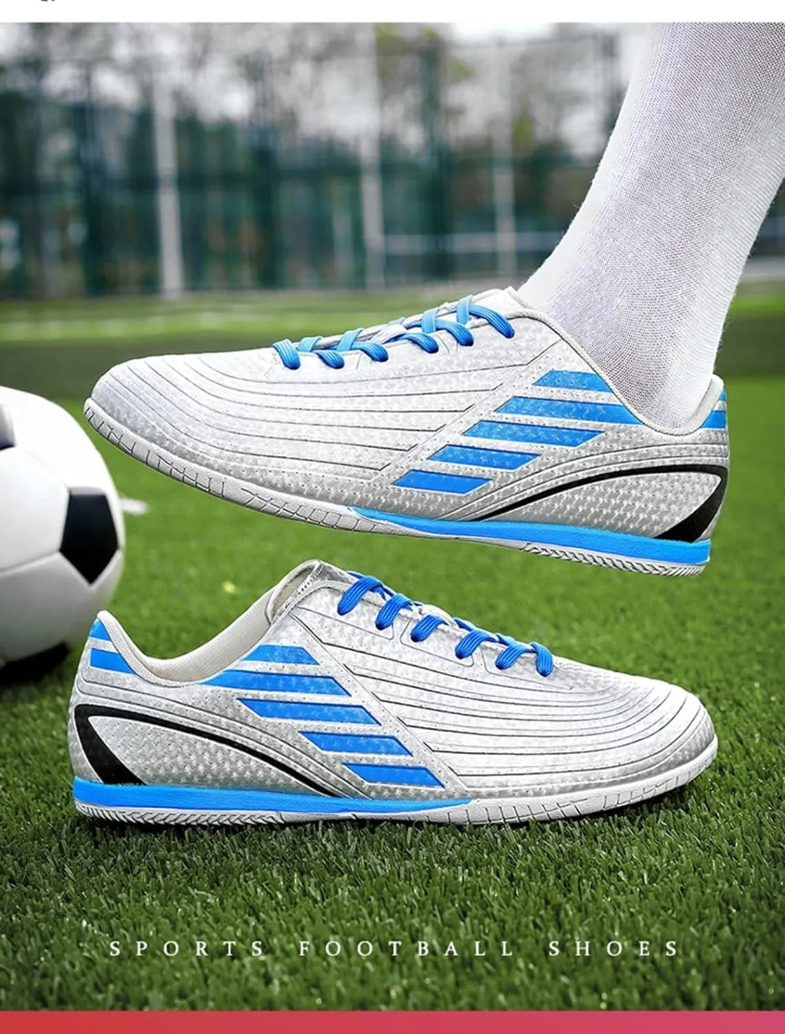 Unisex Professional Soccer Cleats, Firm Ground Outdoor/Indoor Football Shoes for Men and Women, Youth Training Sneakers