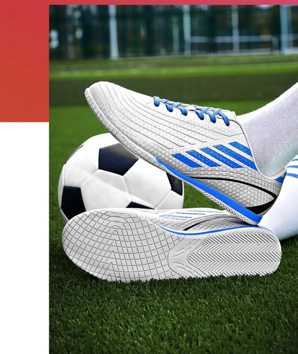 Unisex Professional Soccer Cleats, Firm Ground Outdoor/Indoor Football Shoes for Men and Women, Youth Training Sneakers