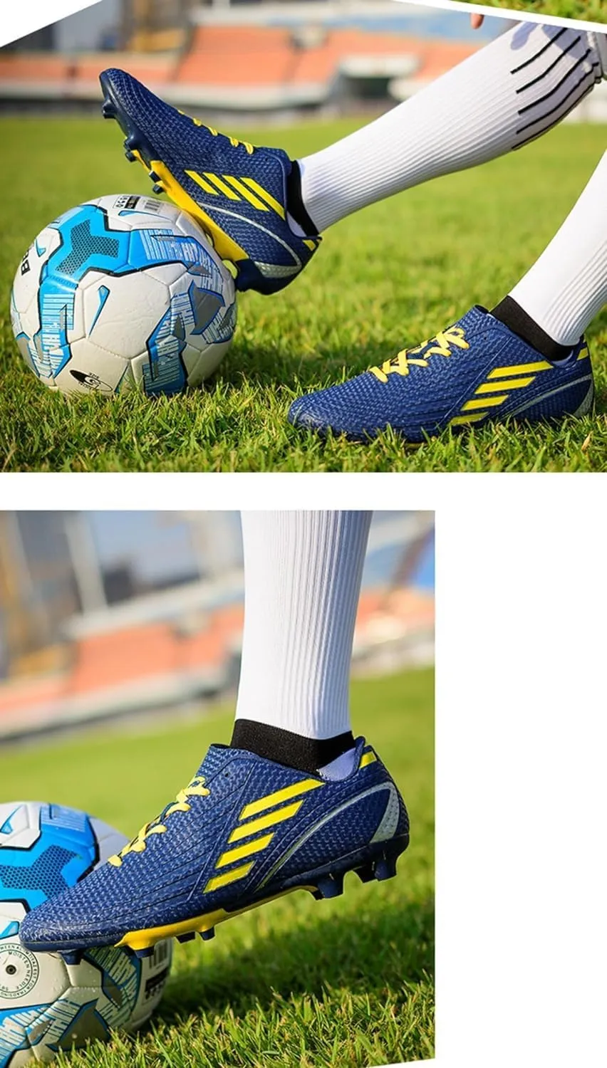Unisex Professional Soccer Cleats, Firm Ground Outdoor/Indoor Football Shoes for Men and Women, Youth Training Sneakers