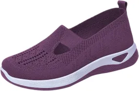 Women's Woven Orthopedic Breathable Soft Sole Slip On Shoes Women High Top Casual Black Shoes Dress Sneakers Black Tennis Shoe Loafers Dress Shoe
